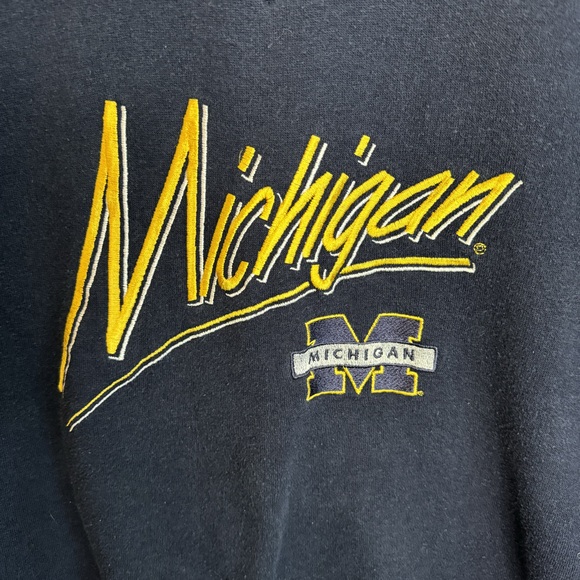 Vintage University Of Michigan Wolverines Crewneck Sweatshirt Large - Picture 2 of 7